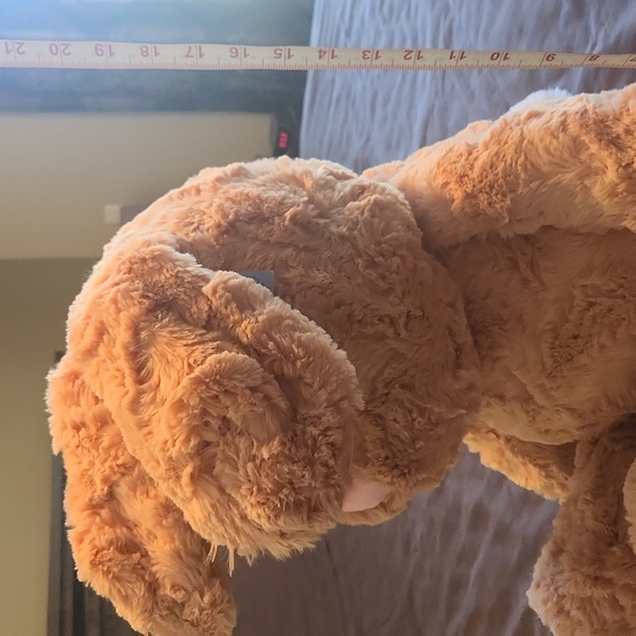 Plush 20"sitting bunny, NWT, dark beige - Picture 2 of 9